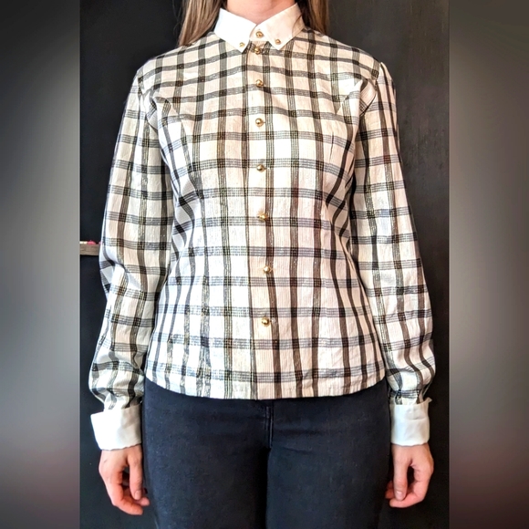 VINTAGE - Checkered button down shirt from the 80s - 3 for 20$ - Picture 3 of 7